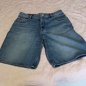 Pilcro Midwash Blue Denim Bermuda Shorts